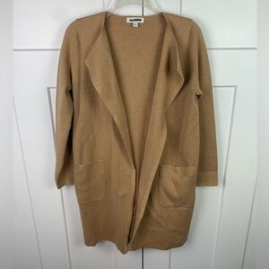 J Crew XXS Juliette collarless sweater-blazer Camel Preppy Classic Quiet Luxury